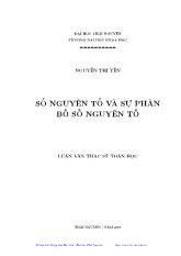 Số nguyên tố và sự phân bố số nguyên tố