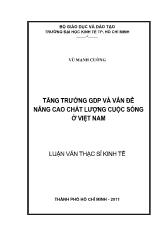 Tăng trưởng GDP và vấn đề nâng cao chất lượng cuộc sống ở Việt Nam