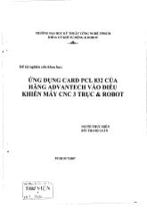 Ứng dụng Card PCL 832 của hàng Advantech vào điều khiển máy CNC 3 trục & Robot