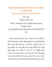 Chế định thời hiệu trong luật hình sự Việt Nam một số vấn đề lý luận cơ bản