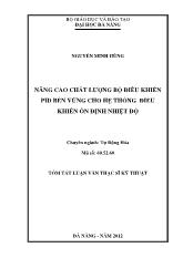 Nâng cao chất lượng bộ điều khiển PID bền vững cho hệ thống điều khiển ổn định nhiệt độ