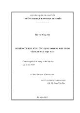 Nghiên cứu khả năng ứng dụng mô hình wrf-Chem vào khu vực Việt Nam
