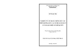 Nghiên cứu sử dụng chống sét van trên đường dây cao áp để giảm suất cắt do quá điện áp khí quyển