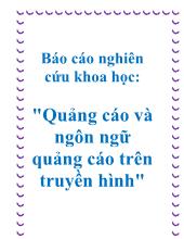 Quảng cáo và ngôn ngữ quảng cáo trên truyền hình