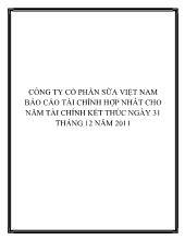 Báo cáo Công ty cổ phần sữa Việt Nam tài chính hợp nhất cho năm tài chính kết thúc ngày 31 tháng 12 năm 2011