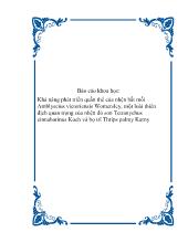 Báo cáo Khoa học: Khả năng phát triển quần thể của nhện bắt mồi Amblyseius victoriensis Womersley, một loài thiên địch quan trọng của nhện đỏ son Tetranychus cinnabarinus Koch và bọ trĩ Thrips palmy Karny