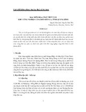 Đặc điểm địa chất thuỷ văn khu công nghiệp cảng biển Hòn La, tỉnh Quảng Bình
