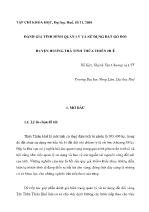 Đánh giá tình hình quản lý và sử dụng đất gò đồi huyện Hương Trà tỉnh Thừa Thiên Huế
