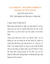 Luật kinh tế –mấy kinh nghiệm và bài học từ nước ngoài