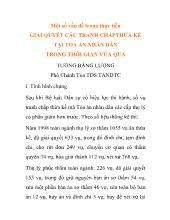 Một số vấn đề trong thực tiễn giải quyết các tranh chấp thừa kế tại tòa án nhân dân trong thời gian vừa qua