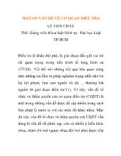 Một số vấn đề về cơ quan điều tra