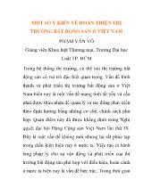 Một số ý kiến về hoàn thiện thị trường bất động sản ở Việt Nam