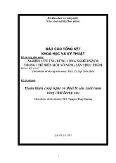 Nghiên cứu ứng dụng công nghệ Enzym trong chế biến một số nông sản thực phẩm