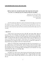 Những nhân tố ảnh hưởng đến thu nhập hộ nông dân có vốn vay ở huyện Quảng Trạch tỉnh Quảng Bình