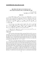 Phụ thuộc dữ liệu và tác động của nó đối với bài toán phân lớp của khai phá dữ liệu