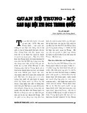 Quan hệ Trung-Mỹ, sau Đại hội XVI Đảng Cộng Sản Trung Quốc