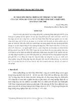 Sự thay đổi trong chiến lược sinh kế và thu nhập của các nông hộ vùng cát ven biển tỉnh Thừa Thiên Huế, giai đoạn 2003-2008