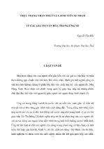 Thực trạng nhận thức của sinh viên sư phạm về các giá trị văn hóa trong ứng xử