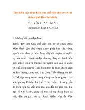 Tìm hiểu việc thực hiện quy chế dân chủ cơ sở tại thành phố Hồ Chí Minh