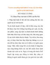 Vai trò của pháp luật kinh tế trong việc bảo đảm quyền tự do kinh doanh