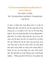 Vấn đề hoàn thiện pháp luật hợp đồng kinh tế ở nước ta hiện nay