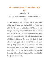 Về loại tội phạm có hai hình thức lỗi