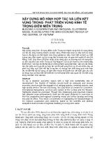Xây dựng mô hình hợp tác và liên kết vùng trong phát triển vùng kinh tế trọng điểm miền trung