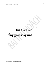 Bài thu hoạch: Tổng quan máy tính