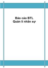 Báo cáo bài tập lớn Quản lí nhân sự