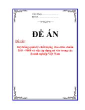 Đề tài Hệthống quản lý chất lượng theo tiêu chuẩn ISO - 9000 và việc áp dụng nó vào trong các doanh nghiệp Việt Nam