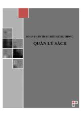 Đồ án Phân tích thiết kế hệ thống: quản lý sách