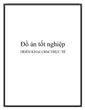 Đồ án Tốt nghiệp triển khai CRM thực tế