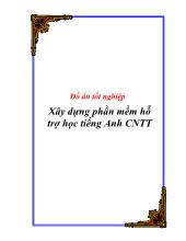 Đồ án Tốt nghiệp Xây dựng phần mềm hỗ trợ học tiếng Anh Công nghệ thôn tin
