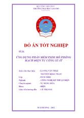 Đồ án Ứng dụng phần mềm PSIM mô phỏng mạch điện tử công suất