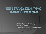 Hiện trạng khai thác bauxit ở miền Nam