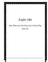Luận văn Hợp đồng mua bán hàng hoá và hợp đồng thuê tàu