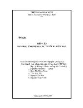 Tiếp cận Dạy học ứng dụng các thiết bị hiện đại.