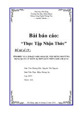 Tìm hiểu và cài đặt cơ sở dữ liệu oracle, xây dựng một ứng dụng quản lý nhân sự đơn giản trên cơ sở dữ liệu oracle