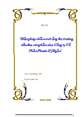 Biện pháp nhằm mở rộng thị trường tiêu thụ sản phẩm của Công ty Cổ Phần Phước Kỳ Ngân