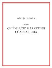 Chiến lược marketing của bia Huda