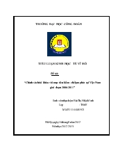 Đề tài Chính sách tài khóa với mục tiêu kiềm chế lạm phát tại Việt Nam giai đoạn 2006-2011