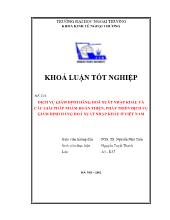 Đề tài Dịch vụ giám định hàng hoá xuất nhập khẩu và các giải pháp nhằm hoàn thiện, phát triển dịch vụ giám định hàng hoá xuất nhập khẩu ở Việt Nam