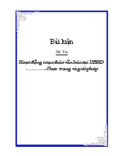 Đề tài Hoạt động soạn thảo văn bản tại UBND - Thực trạng và giải pháp