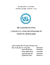 Đề tài Kinh tế công cái giá của tăng trưởng kinh tế ở những tỉnh nghèo