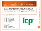 Đề tài Phân tích những ưu điểm, nhược điểm của chính sách sản phẩm dầu gội X-MEN và chiến lược Marketing của công ty cổ phần Hàng gia dụng quốc tế (ICP)