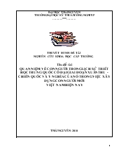 Đề tài Quan niệm về con người trong lịch sử triết học Trung Quốc cổ đại giai đoạn xuân thu - Chiến quốc và ý nghĩa của nó trong việc xây dựng con người mới Việt Nam hiện nay