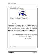 Đề tài Thương mại điện tử và thực trạng ứng dụng thương mại điện tử trong doanh nghiệp vừa và nhỏ ở Việt Nam