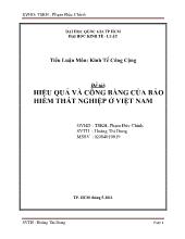 Hiệu quả và công bằng của bảo hiểm thất nghiệp ở Việt Nam