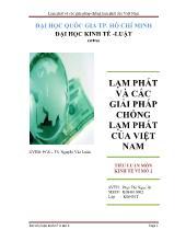 Lạm phát và các giải pháp chống lạm phát của Việt Nam