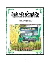 Luận văn Gạo xuất khẩu trên thế giới và tại Việt Nam